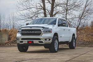 Toyota Tacoma LED Fog Light Kit - Rough Country - 3.5 Inch Round, Amber DRL - Black - 4WD - '16-'22